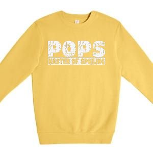 Fun Pops Joke Funny Fathers Day For Grandpas Premium Crewneck Sweatshirt