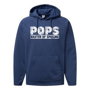 Fun Pops Joke Funny Fathers Day For Grandpas Performance Fleece Hoodie