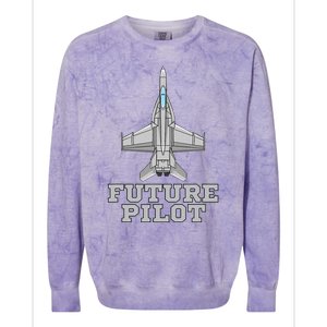 Future Pilot Jet Aviation Fighter Plane Airplane Pilot Colorblast Crewneck Sweatshirt