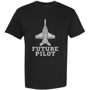 Future Pilot Jet Aviation Fighter Plane Airplane Pilot Garment-Dyed Heavyweight T-Shirt