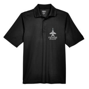 Future Pilot Jet Aviation Fighter Plane Airplane Pilot Men's Origin Performance Pique Polo