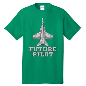 Future Pilot Jet Aviation Fighter Plane Airplane Pilot Tall T-Shirt