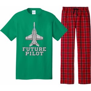 Future Pilot Jet Aviation Fighter Plane Airplane Pilot Pajama Set