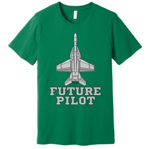 Future Pilot Jet Aviation Fighter Plane Airplane Pilot Premium T-Shirt