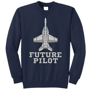 Future Pilot Jet Aviation Fighter Plane Airplane Pilot Tall Sweatshirt