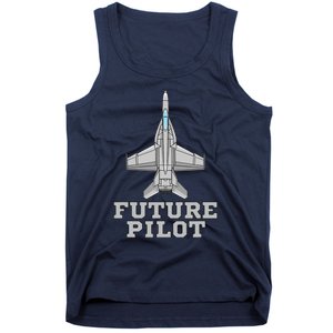 Future Pilot Jet Aviation Fighter Plane Airplane Pilot Tank Top