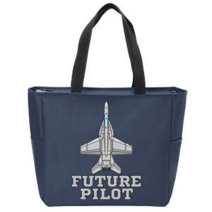 Future Pilot Jet Aviation Fighter Plane Airplane Pilot Zip Tote Bag