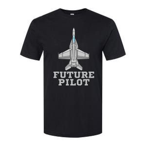 Future Pilot Jet Aviation Fighter Plane Airplane Pilot Softstyle CVC T-Shirt