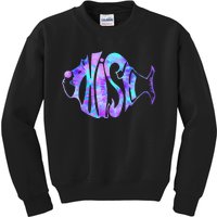 Fish Phish Jam Fishing Fisherman Tie-Dye Kids Sweatshirt