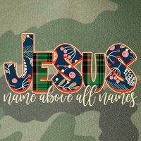 Festive Patten Jesus Name Above All Names Legacy Tie Dye Trucker Hat