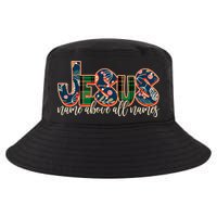 Festive Patten Jesus Name Above All Names Cool Comfort Performance Bucket Hat