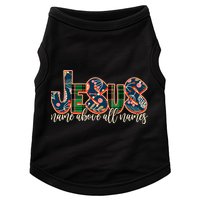 Festive Patten Jesus Name Above All Names Doggie Tank