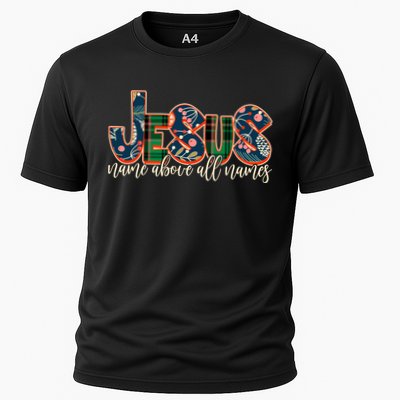 Festive Patten Jesus Name Above All Names Performance Shirt