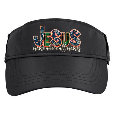 Festive Patten Jesus Name Above All Names Adult Drive Performance Visor