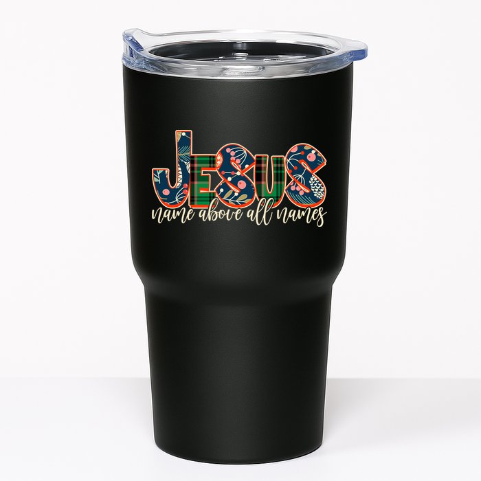 Festive Patten Jesus Name Above All Names Tumbler