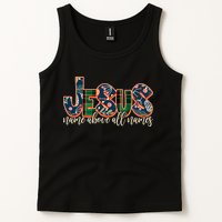 Festive Patten Jesus Name Above All Names Tank Top