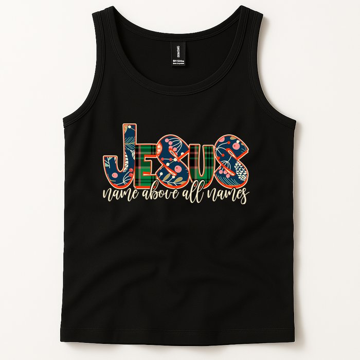 Festive Patten Jesus Name Above All Names Tank Top
