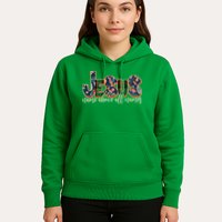 Festive Patten Jesus Name Above All Names Hoodie