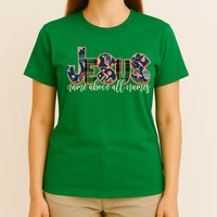 Festive Patten Jesus Name Above All Names T-Shirt