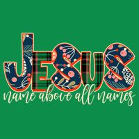 Festive Patten Jesus Name Above All Names Button