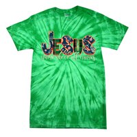 Festive Patten Jesus Name Above All Names Tie-Dye T-Shirt