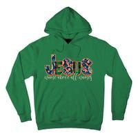 Festive Patten Jesus Name Above All Names Tall Hoodie