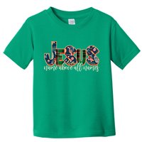 Festive Patten Jesus Name Above All Names Toddler T-Shirt