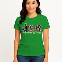 Festive Patten Jesus Name Above All Names Womens T-Shirt