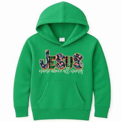 Festive Patten Jesus Name Above All Names Kids Hoodie