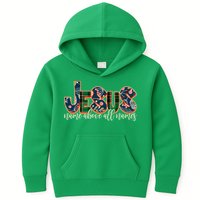 Festive Patten Jesus Name Above All Names Kids Hoodie