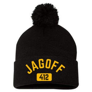 Funny Pittsburgh Jagoff 412 Sl City Pennsylvania Home Pom Pom 12in Knit Beanie