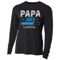 Funny Papa Joke Loading Daddy Fathers Day Humor Grandpa Cooling Performance Long Sleeve Crew