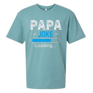 Funny Papa Joke Loading Daddy Fathers Day Humor Grandpa Sueded Cloud Jersey T-Shirt