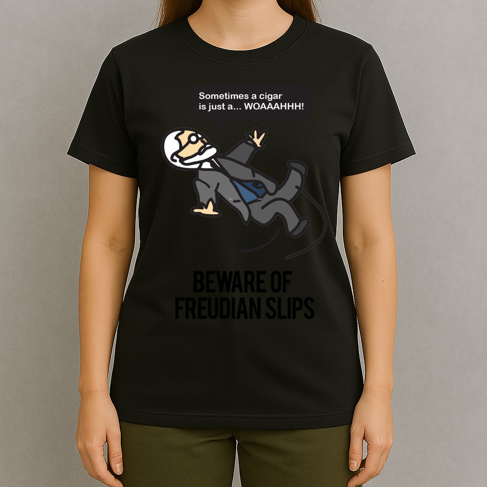 Funny Psychology Joke Sigmund Freud Beware Of Freudian Slips T-Shirt