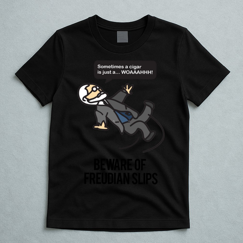 Funny Psychology Joke Sigmund Freud Beware Of Freudian Slips T-Shirt