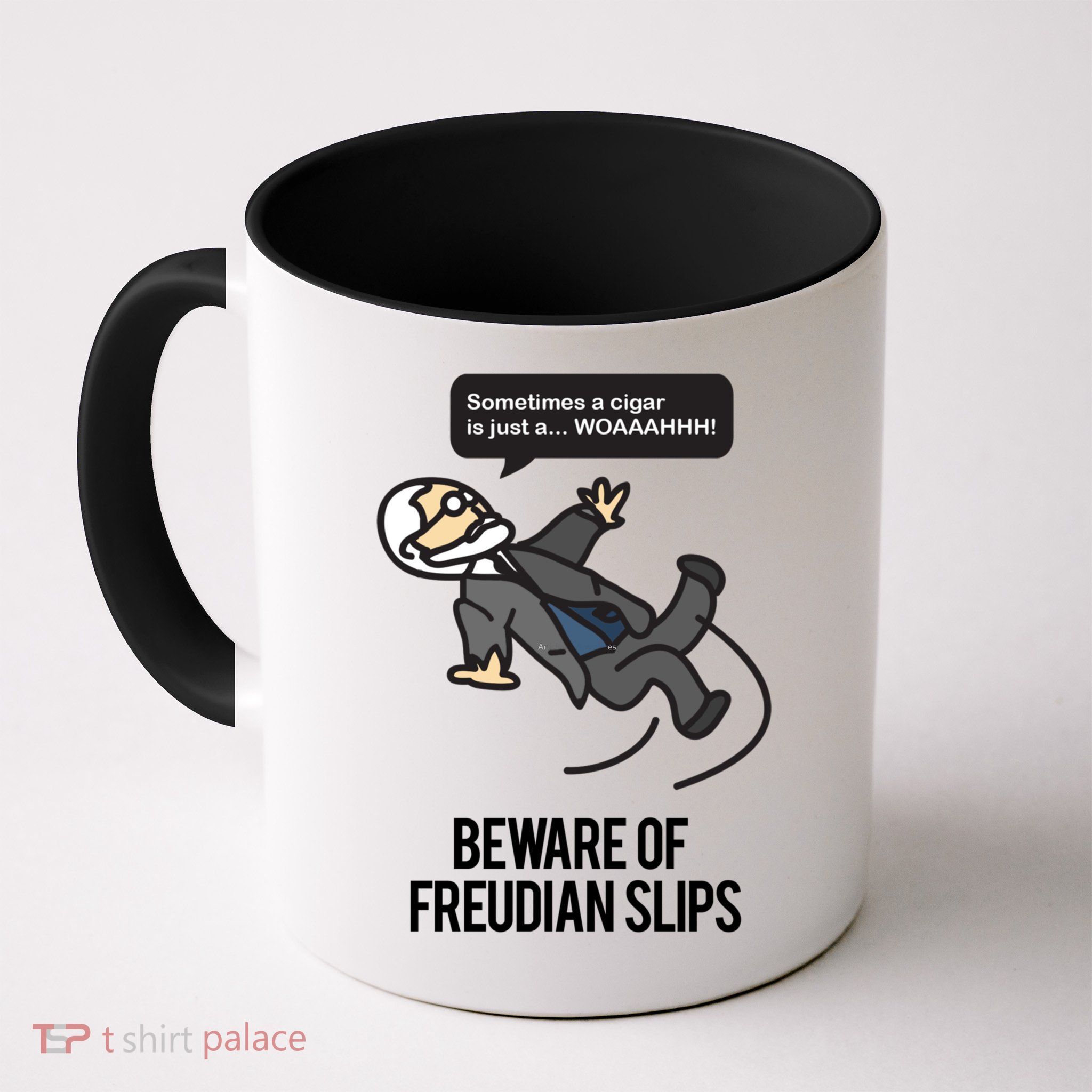 Funny Psychology Joke Sigmund Freud Beware Of Freudian Slips Mug
