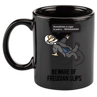 Funny Psychology Joke Sigmund Freud Beware Of Freudian Slips 11oz C Handle Ceramic Mug