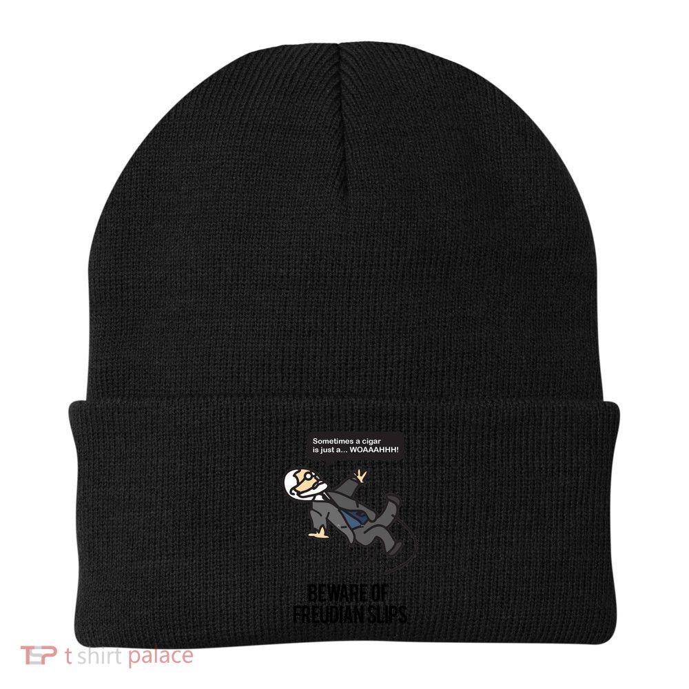 Funny Psychology Joke Sigmund Freud Beware Of Freudian Slips Beanie