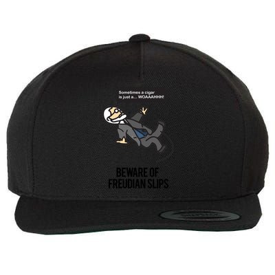 Funny Psychology Joke Sigmund Freud Beware Of Freudian Slips Wool Snapback Cap