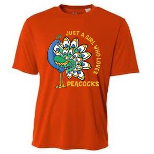 Funny Peacock Just A Who Loves Peacocks Cooling Performance Crew T-Shirt