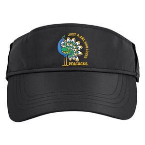 Funny Peacock Just A Who Loves Peacocks Adult Drive Performance Visor