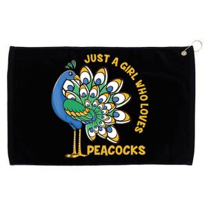 Funny Peacock Just A Who Loves Peacocks Grommeted Golf Towel