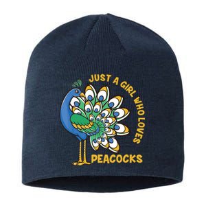 Funny Peacock Just A Who Loves Peacocks Sustainable Beanie