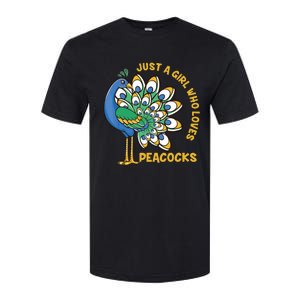 Funny Peacock Just A Who Loves Peacocks Softstyle CVC T-Shirt