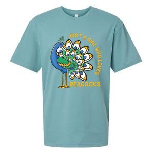 Funny Peacock Just A Who Loves Peacocks Sueded Cloud Jersey T-Shirt