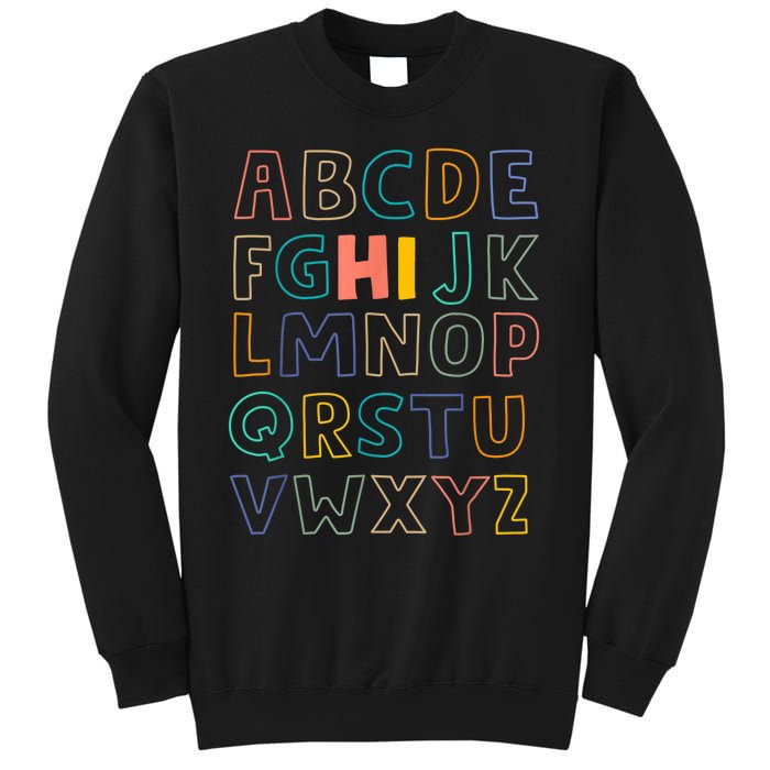 Funny Pre K Kindergarten Hi Alphabet Back To School Teachers Sweatshirt