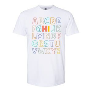 Funny Pre K Kindergarten Hi Alphabet Back To School Teachers Softstyle CVC T-Shirt