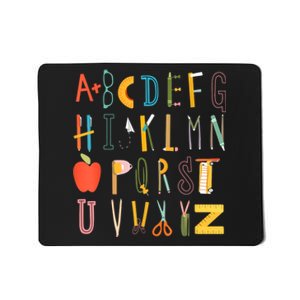 Funny Pre K Kindergarten Hi Alphabet Back To School Teachers Mousepad