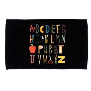 Funny Pre K Kindergarten Hi Alphabet Back To School Teachers Microfiber Hand Towel