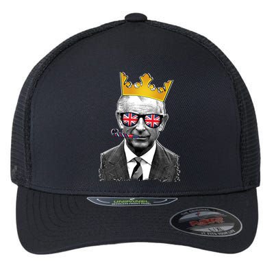 Funny Party King Coronation Prince King Charles Flexfit Unipanel Trucker Cap